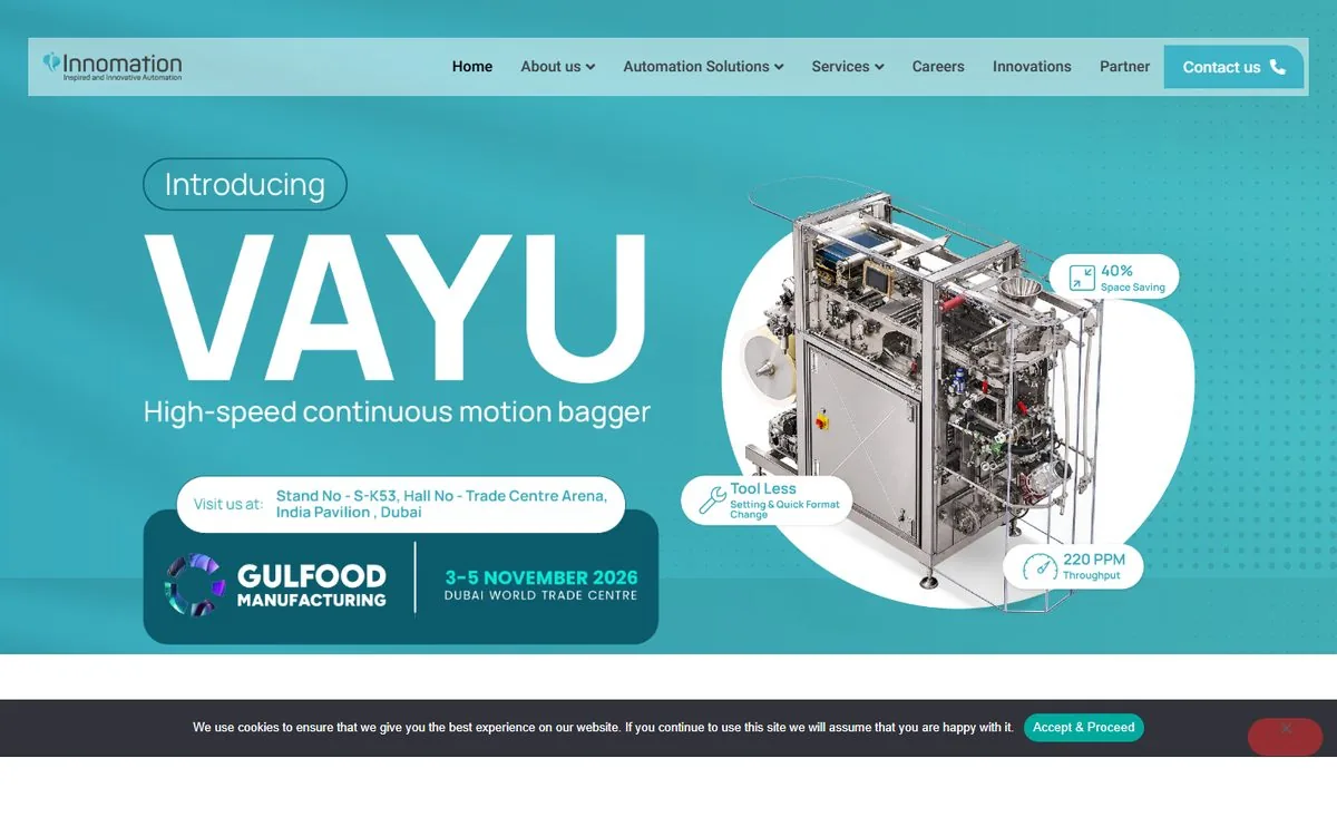 Innomation Equipments website